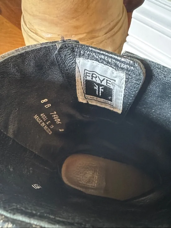 Frye Boots. Studded Black Leather Mid-Calf style. - Picture 2 of 7